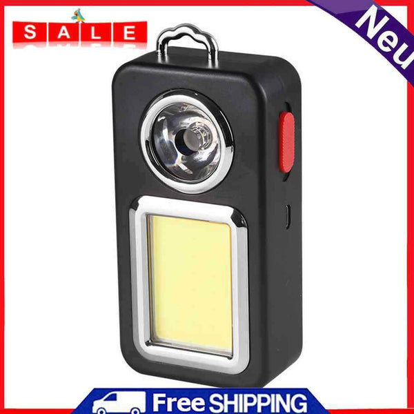 Solar Powered COB LED Flashlight Torch Waterproof Pocket Working Light Keychains