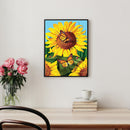 Diamond Painting 5D Full Round Drill Mosaic DIY Sunflower Butterfly Kit Artwork