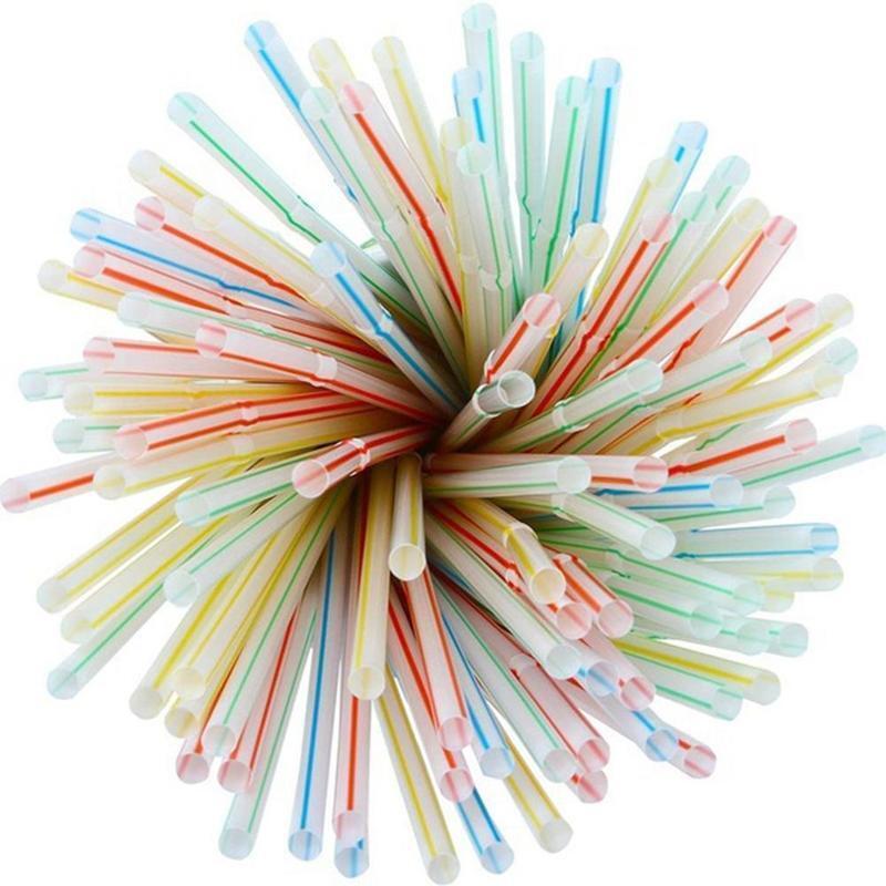 100x Straw Plastic Bendy Colourful Straws Birthday Wedding Summer Drink Party`