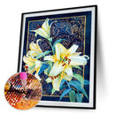 5D DIY Diamond Painting Lily Flower Full Round Drill Mosaic Art Picture Decor