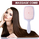 Wide Teeth Air Cushion Combs Scalp Massage Brush Hollow Grid Comb (Pink) Newly