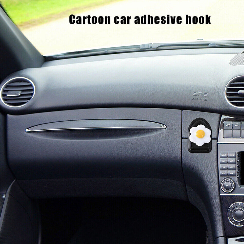 Cute Fruit Animal Shape Storage Hook Car Indoor Car Adhesive Organizer Holder