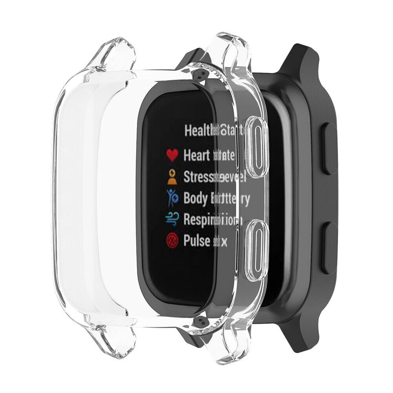 TPU Full Bumper Cover Screen Scratch Case for Garmin Venu Sq (Clear) Newly