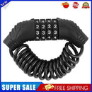 Security Bicycle Password Lock 4 Digit Anti-Theft Bike Helmet Locks Black