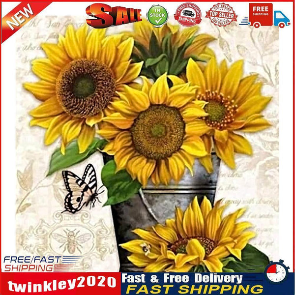 Sunflower 5D DIY Full Drill Diamond Painting Embroidery Kits Cross Stitch Newly