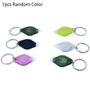Small Compact Keyring LED LIGHT TORCH White Keychain Portable Flashlight D9D8