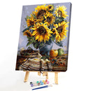 Sun Flower 40x30cm DIY Paint By Numbers Oil Painting Kit Canvas