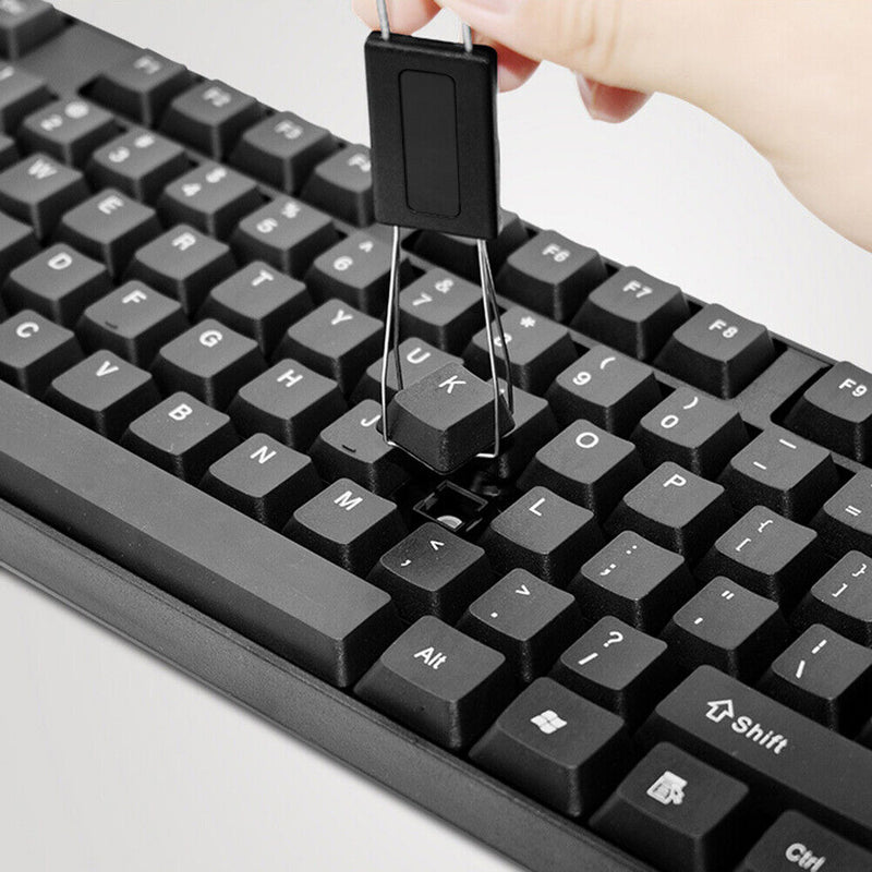 4pcs Mechanical Keyboard Keycap Puller with Brushes for Cherry MX (Black)