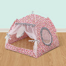 Dog Bed Cat Tent House Mat Puppy Kennel Cushion Pet Pad Supply (Pink S) Newly