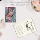 DIY Leopard Special Shaped Diamond Painting 50 Pages Sketchbook A5 Notebook Gift