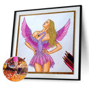 5D DIY Part Special Shaped Diamond Painting Girl And Animal Drawing MX084 Newly