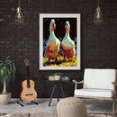 Oil Paint Chicken And Duck By Numbers Coloring Picture Digital