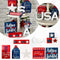 Independence Day Patriotic Ornaments - Blue Red & White Wooden Craft Decor Newly