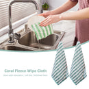 Coral Fleece Dish Clean Towels Highly Absorbent Overlock Design Scouring Pad