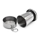Outdoor Camping Travel Folding Cup Stainless Steel Foldable Retractable Mug
