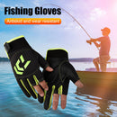 3-Finger Cut Unisex Arrow Fishing Gloves Non-Slip Angling Gloves (Green)