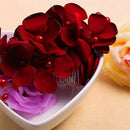 Jewelry Crystal Red Flower Hair Pin  Bridesmaid Tiara Bridal Clips Hair Combs