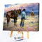 Cowboy Couple Oil Paint By Numbers Kits Canvas Picture Wall Art DIY Craft D