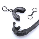 Silicone Foldable Snorkel Tube with Storage Case Roll Up Snorkel (Black) Newly
