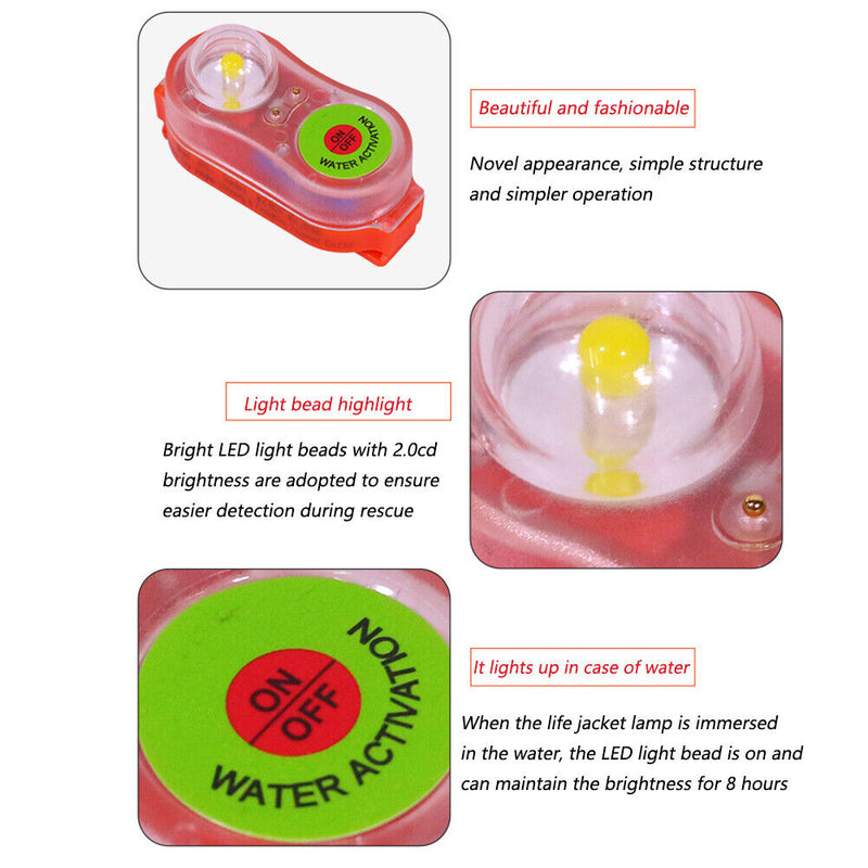 LED Position Indicator Self-Lighting Life Saving Conspicuous Life Jacket Li