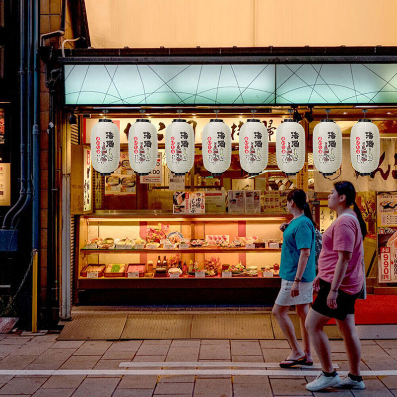 25cm Lantern Cloth Japanese Style Printing Fabric for Bar Pub Decor (E) Newly