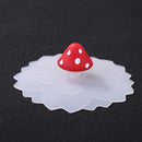 Silicone Cup Lid Transparent Heat-resistant Dustproof Reusable (Red Head)