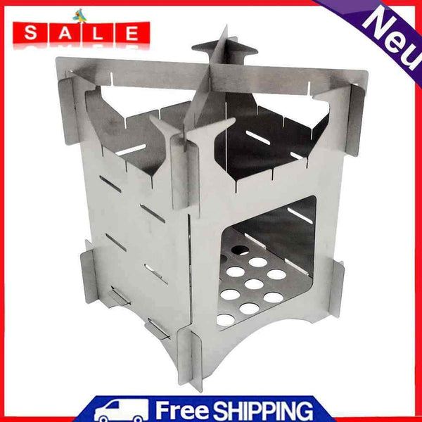 Outdoor Camping Folding Wood Stove Hiking Travel Portable Picnic BBQ Mini Stove