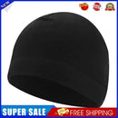 Winter Cycling Hat Fleece Warm Windproof Women Men Outdoor Ski Caps (Black)