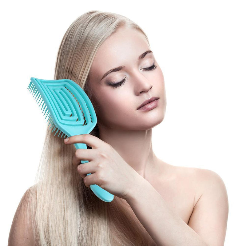 Hollow Hair Scalp Massage Comb Salon Dry Wet Hairdressing Styling Tool Hairbr