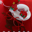 Funny Christmas Present Red Gloves Glasses Christmas Party Makeup Props