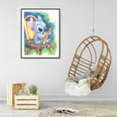 5D DIY Diamond Painting Watercolor Doodle Full Round Drill Mosaic Art Decoration