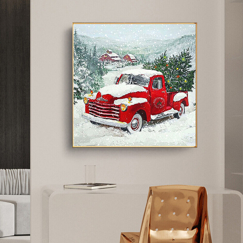 5D Red Car Diamond Painting Kit Round Drill Rhinestone Picture Craft for Gifts