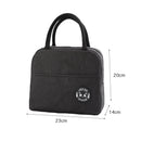 Portable Lunch Bag Thermal Insulated Lunch Box Cooler Handbag (A Black) Newly