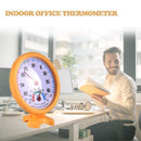 Round Clock Shaped Indoor Outdoor Hygrometer Humidity Thermometer (Blue)