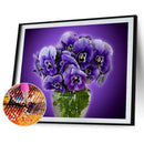 5D DIY Diamond Painting Purple Phalaenopsis Full Round Drill Mosaic Art Picture