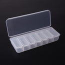 Large Travel Pill Cases Portable 7-Day Medicine Box Tablet Container(Clear)