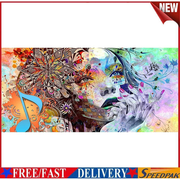 Graffiti Girl Oil Paint By Numbers Kits DIY Handpainted on Canvas Wall Art #F