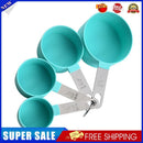 4x Kitchen Cooking Measuring Spoons Teaspoon Cups for Sugar Flour Salt (E)