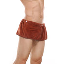 Microfiber Soft Wearable Bath Towel Short Pants Beach Gym Shorts (Coffee)