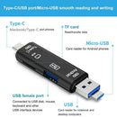 10PCS*5 in 1 USB 3.0 Type C / USB / Micro USB SD TF Memory Card Reader OTG Adapt