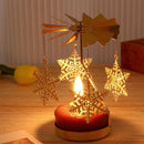 Christmas Ornament Xmas Gifts Metal Candlestick Christmas Rotary Candle Holder