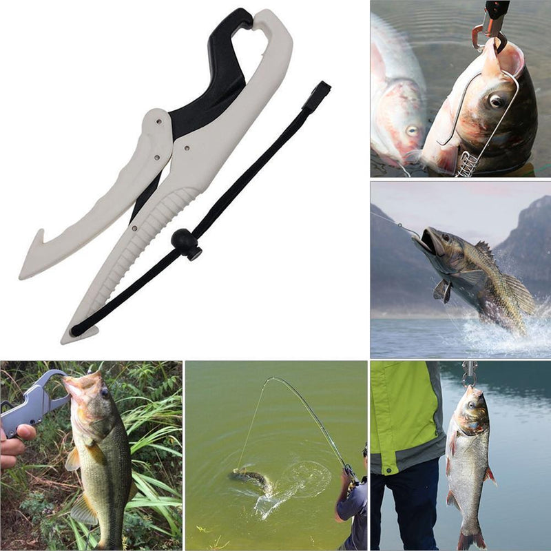 9 inch Fish Lip Controller Grip Holder Clamp Fishing Gripper Tools (White)
