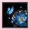 11CT Embroidery Blue Flowers Pattern Cotton Thread Stamped DIY Cross Stitch K
