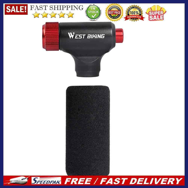 WEST BIKING CO2 Bike Pump Head for MTB Mountain Road Bike Presta Schrader V