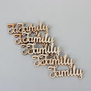 Script Alphabet Tree Crafts Wedding DIY Family Word Decorations Wooden Letters