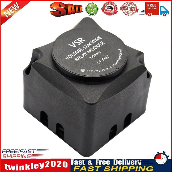 12V 140A Voltage Sensitive Split Charge Relay VSR Battery Isolator Charge Newly