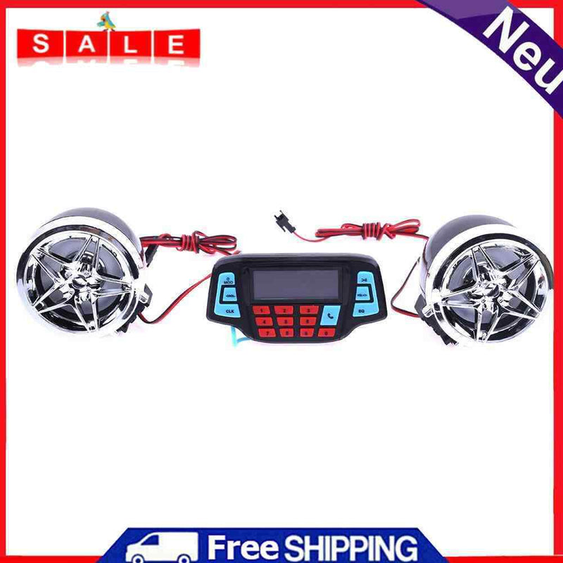 Motorcycle Bluetooth Audio System FM Radio Stereo Speaker MP3 Player Motor F