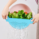 Plastic Drain Basket Wash Rice Fruit Filter for Jar Leakproof Baffle (Blue)
