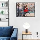 Couple Kissing Partial Oil Paint By Numbers DIY Handpainted on Canvas Arts