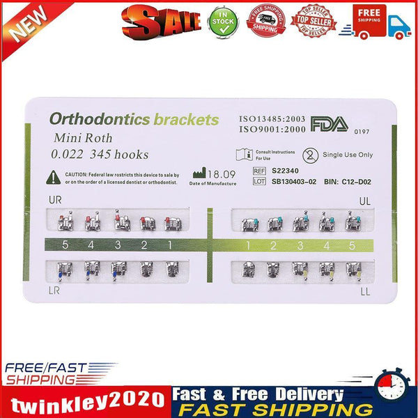 1 Set Dental Tools Orthodontic Metal Bracket Mini Straight Wire Stand Newly